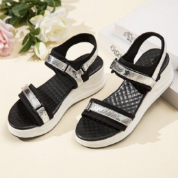 Dame Justerbar Strap Sports Comfy Casual Wedge Sandaler