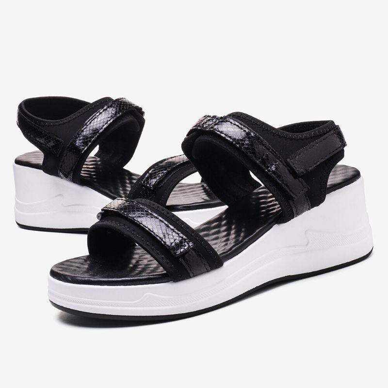 Dame Justerbar Strap Sports Comfy Casual Wedge Sandaler