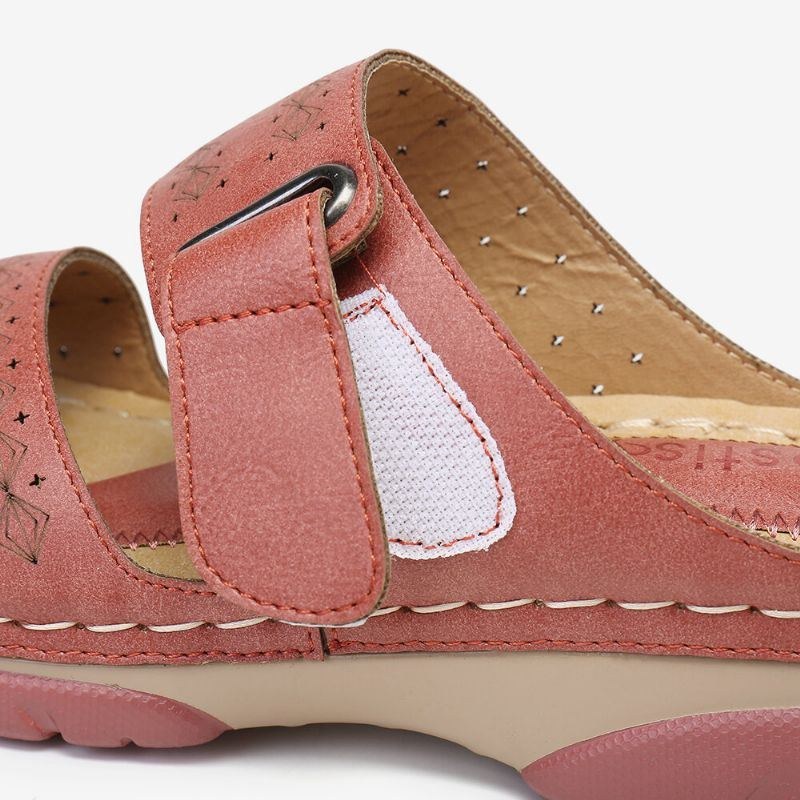 Dame Justerbar Strop Åben Tå Slip On Casual Summer Wedge Sandaler