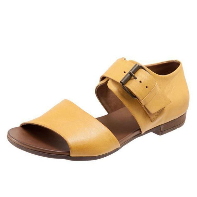 Dame Large Størrelse Rom Peep Toe Casual Spænde Flade Sandaler