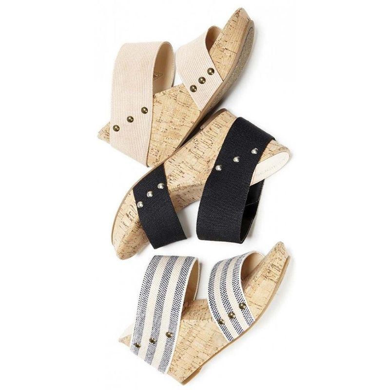 Dame Med Mellemhæl Peep Toe Casual Wedge Sandaler