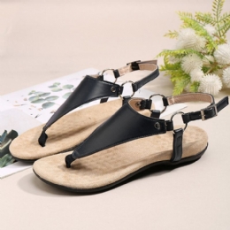 Dame Metalspænde Flip Flops Casual Flat Slingback Sandaler