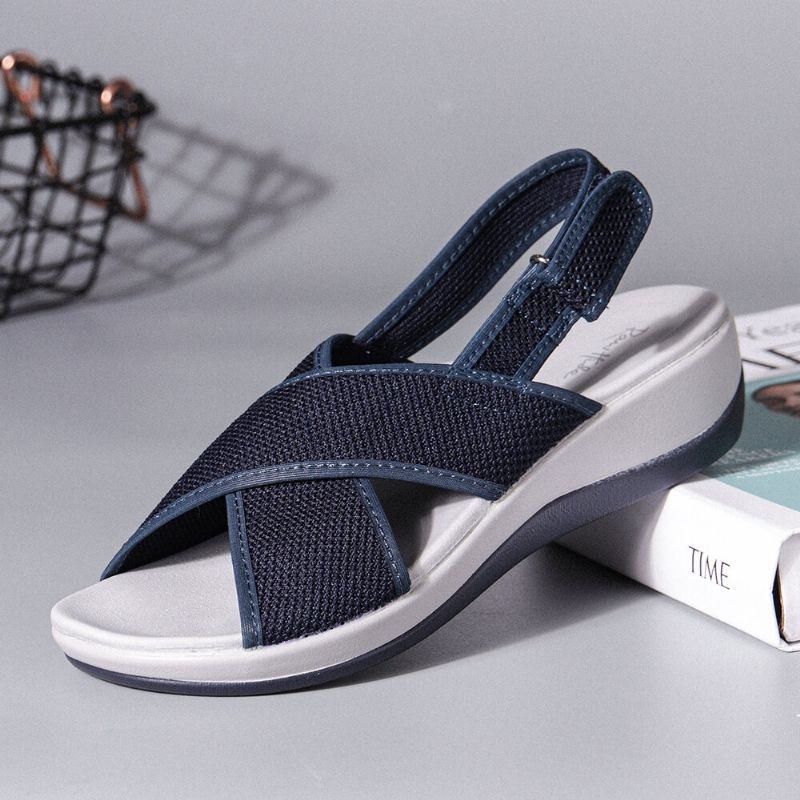 Dame Peep Toe Casual Slingback Sport Sandaler