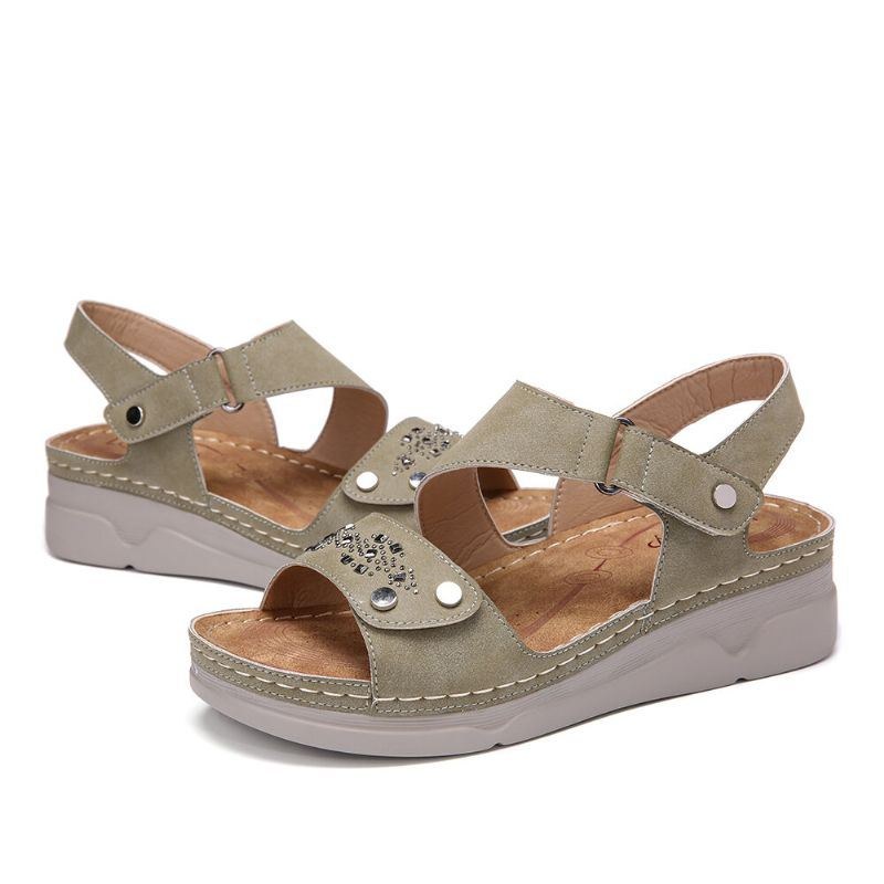 Dame Rhinestone Krogløkke Komfortable Casual Sandaler