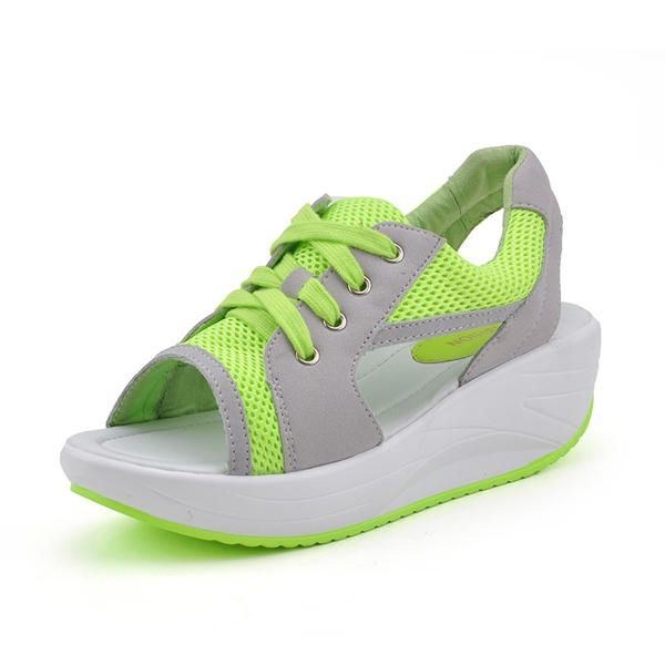 Dame Sommer Casual Sandaler Fiskemund Sandaler Shook Platform Sandaler