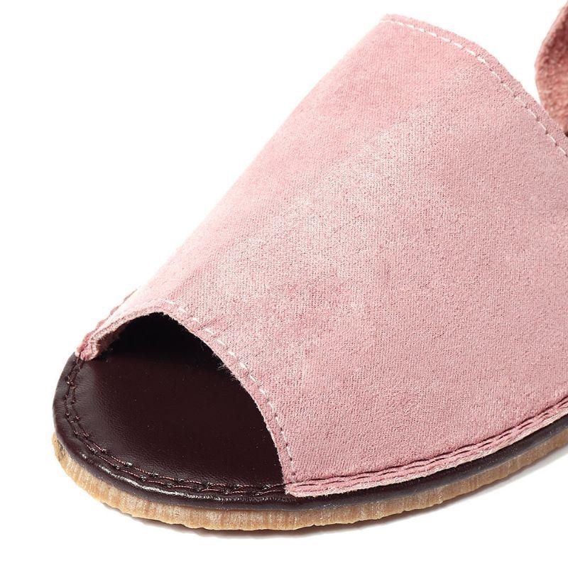 Dame Sommer Fisk Mund Slip On Sandaler Sko