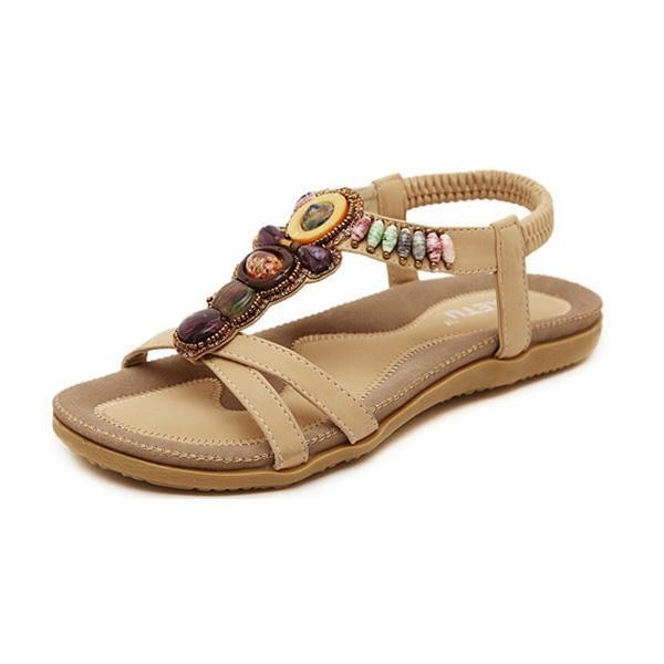 Dame Sommer Fritid Strandsandaler Peep Toe Chic Sko Casual Flade Sandaler