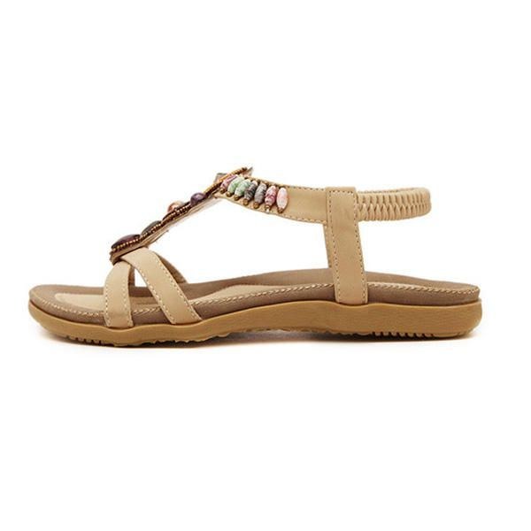 Dame Sommer Fritid Strandsandaler Peep Toe Chic Sko Casual Flade Sandaler