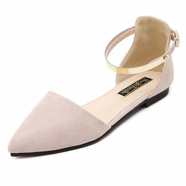 Dame Spidstå Blød Sål Casual Slip On Flat Loafers