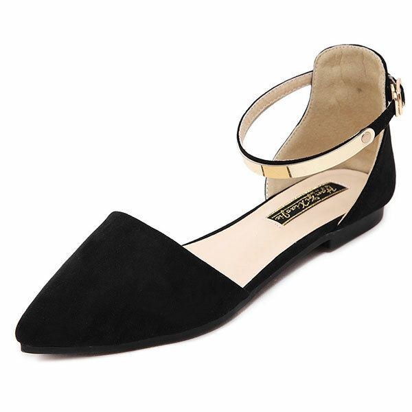 Dame Spidstå Blød Sål Casual Slip On Flat Loafers