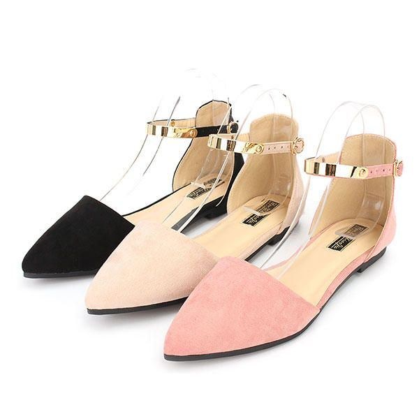 Dame Spidstå Blød Sål Casual Slip On Flat Loafers