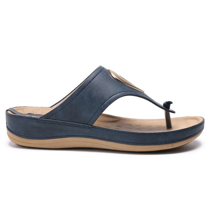 Dame Stor Størrelse Metal Clip Toe Filp Flops Strand Casual Sandaler