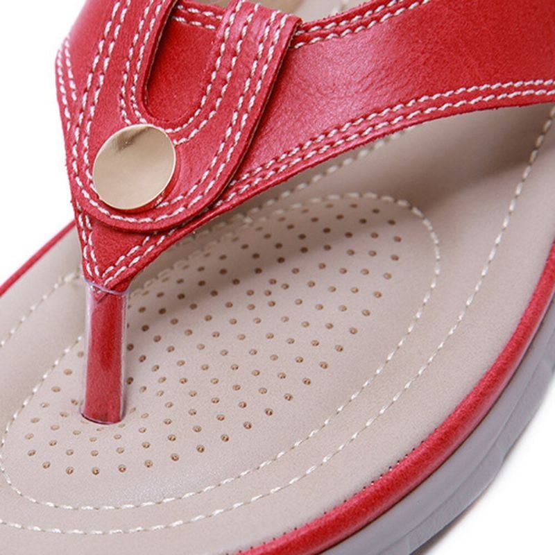 Dame Stor Størrelse Stitching Flip Flops Strand Flade Casual Sandaler