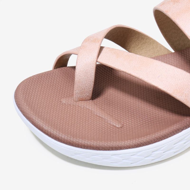 Dame Toe Ring Slip On Blød Sål Casual Sommer Flade Sandaler