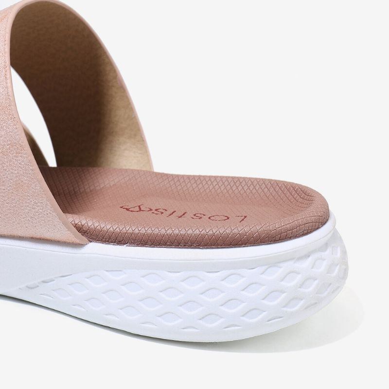 Dame Toe Ring Slip On Blød Sål Casual Sommer Flade Sandaler