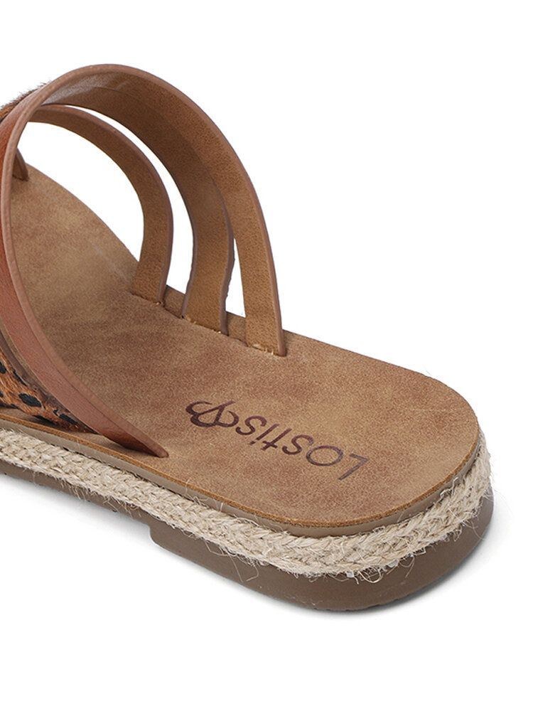 Dame Toe Ring Strappy Slip On Comfy Casual Sandaler