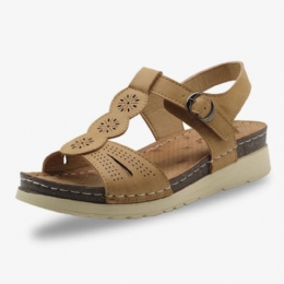 Dame Udhulet Åndbart Åben Tåspænde Casual Summer Wedge Sandaler