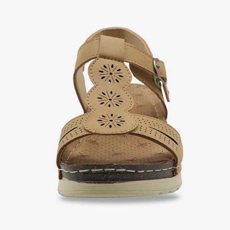 Dame Udhulet Åndbart Åben Tåspænde Casual Summer Wedge Sandaler