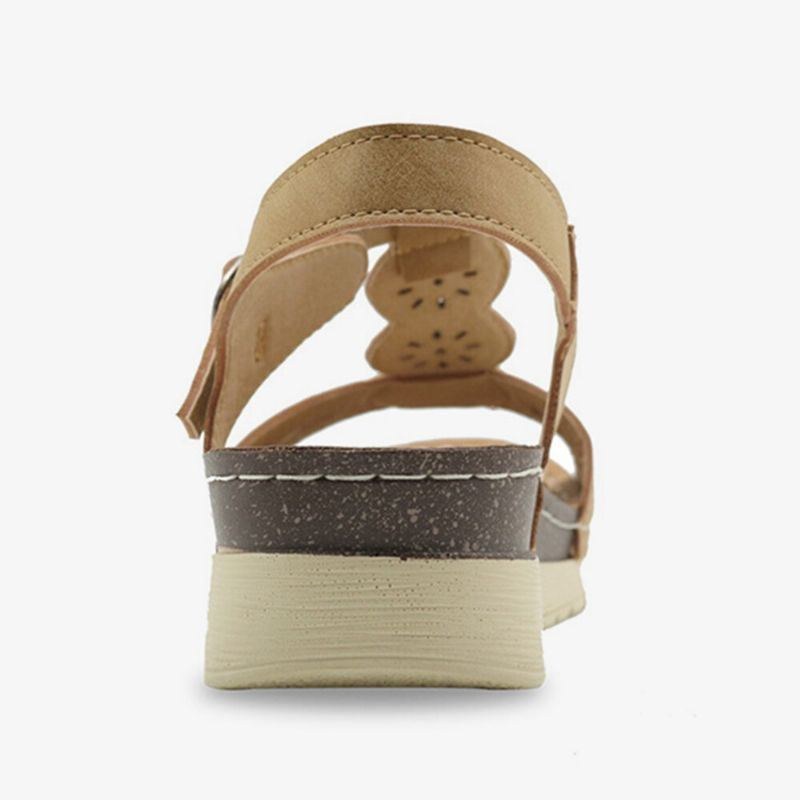 Dame Udhulet Åndbart Åben Tåspænde Casual Summer Wedge Sandaler