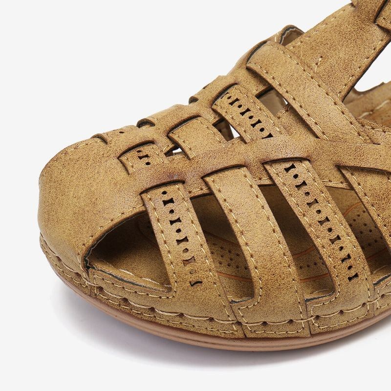 Dame Udskæring Krogløkke Åndbar Casual Wedge Sandaler