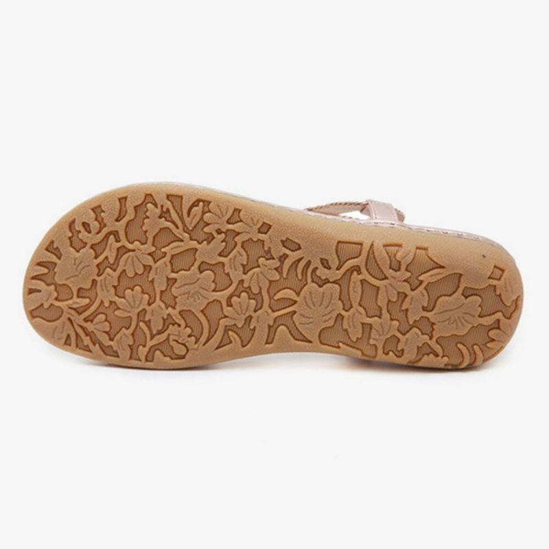 Dame Vævet Clip Tåspænde Blød Sål Casual Summer Beach Flat Sandaler