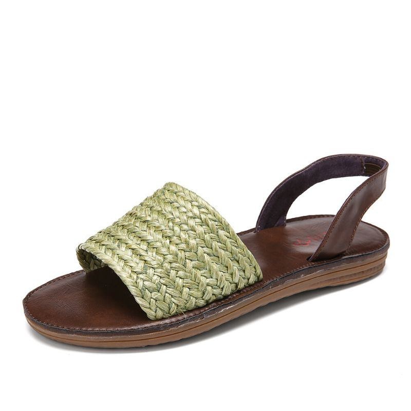 Dame Vævet Strap Slingback Casual Sandaler