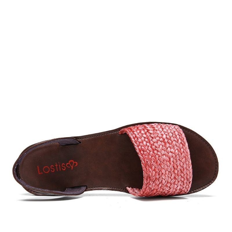 Dame Vævet Strap Slingback Casual Sandaler