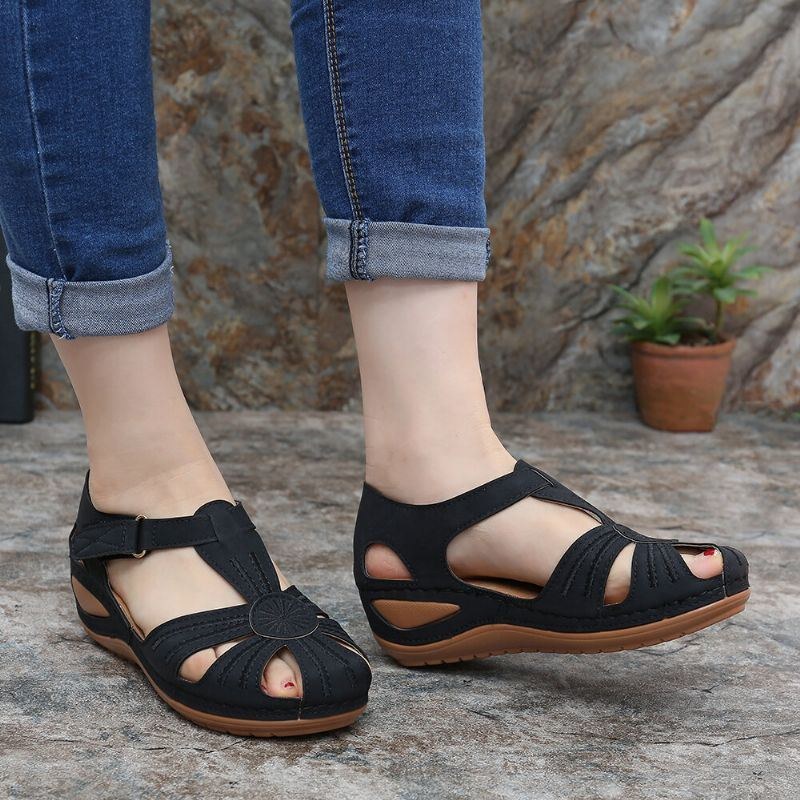 Dame Wedges Sko Splejsning Casual Comfy Sandaler