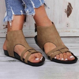 Damer Flats Sandaler Comfy Sole Spænde Strap Sko