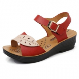 Damesko Komfortable Buckle Wedges Sandaler