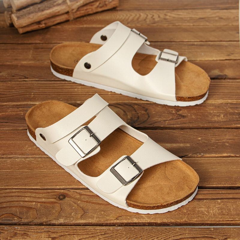 Herre Åndbar To-vejs Slip-on Skridsikker Kork Bund Casual Sandaler