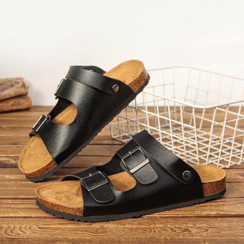 Herre Åndbar To-vejs Slip-on Skridsikker Kork Bund Casual Sandaler