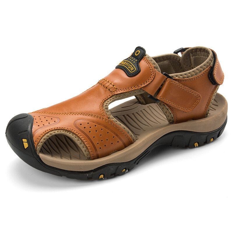 Herre Anti Collision Toe Comfy Casual Lædersandaler