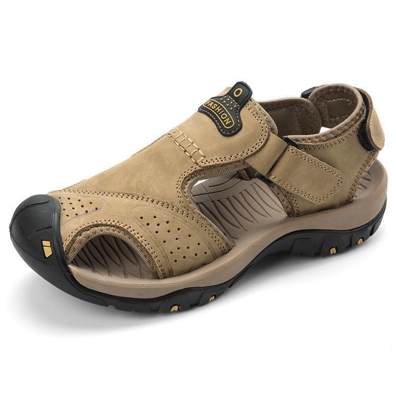 Herre Anti Collision Toe Comfy Casual Lædersandaler