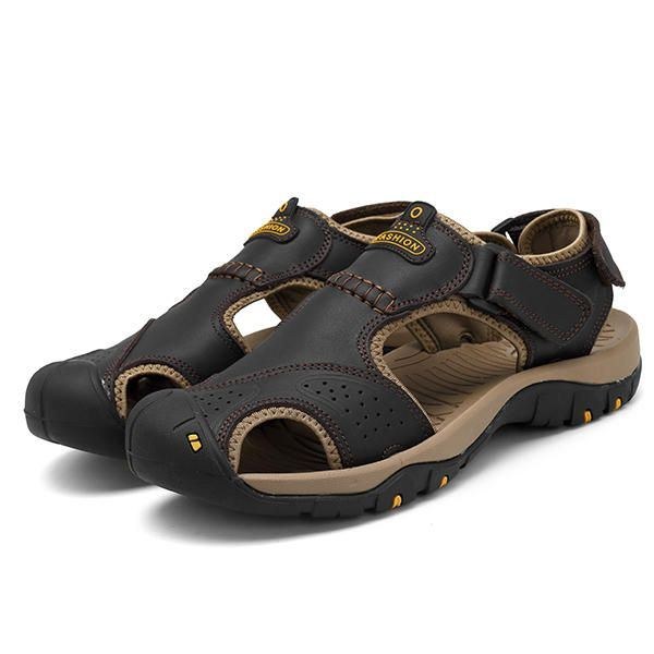 Herre Anti Collision Toe Comfy Casual Lædersandaler