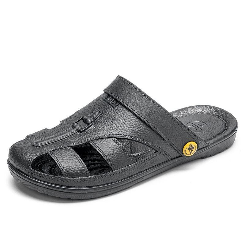 Herre Close Toe Åndbar Pu Læder Fisherman Casual Sandaler