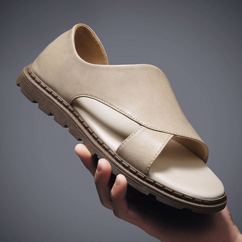 Koskind Til Mænd Åndbar Udhulet Blød Bund Åbnet Tå Slip On Casual Sandaler