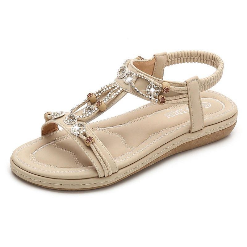 Kvinders Store Størrelse Bohemian Elastic Band Casual Comfy Flat Sandaler