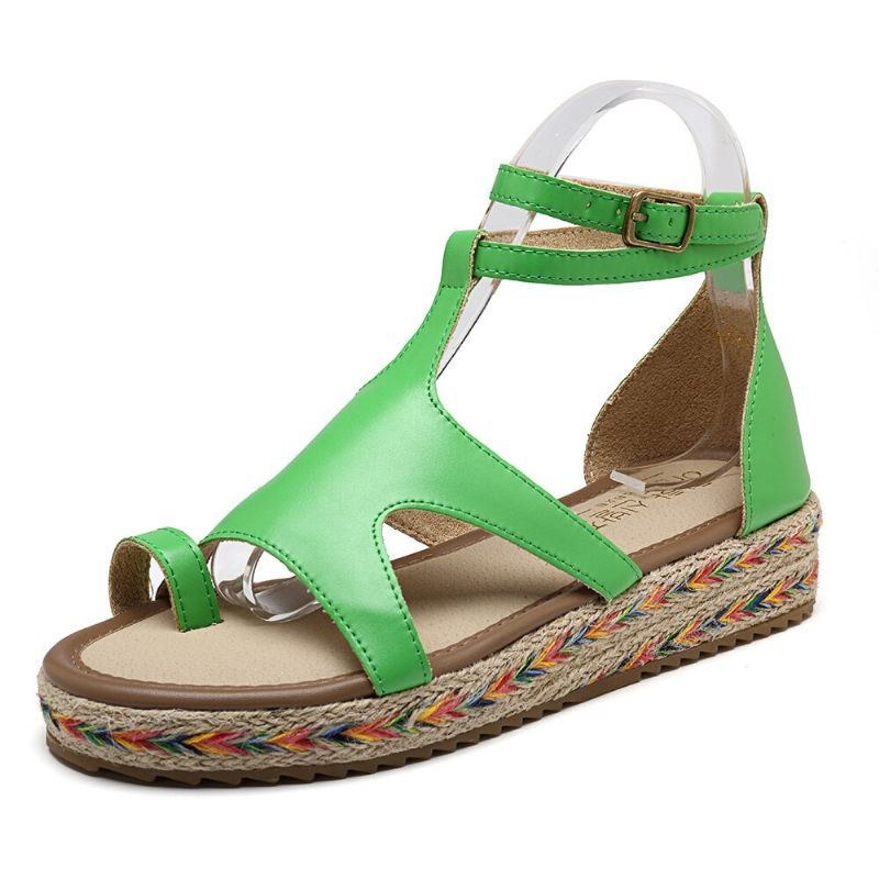 Roman Gladiator Sandaler Sommer Wedges Platform Damesko