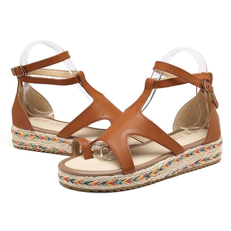 Roman Gladiator Sandaler Sommer Wedges Platform Damesko