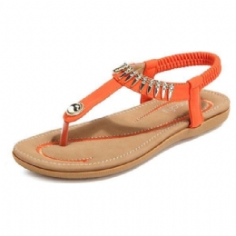 Stor Størrelse Kvinder Sommer Blød Sål Slip On Outdoor Beach Sandaler