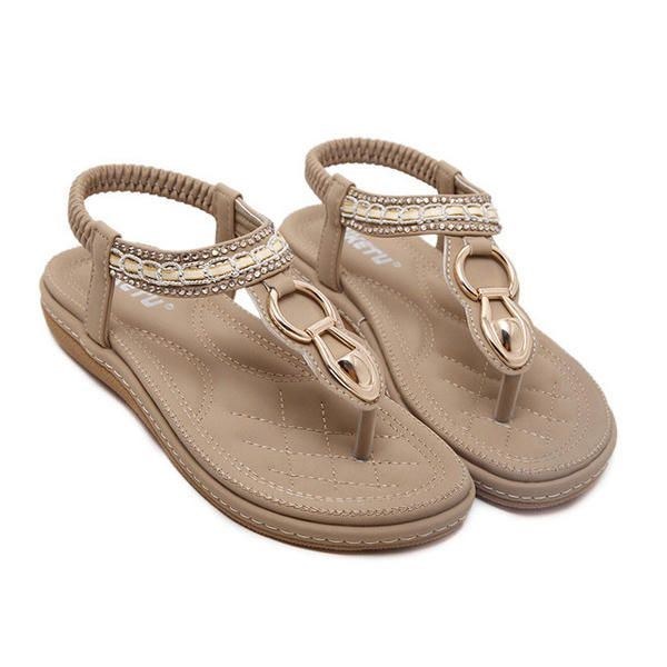 Udendørs Strand Flade Flip Flops Casual Flade Dame Sandaler Sko