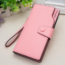 Dame 11 Kreditkortholdere 6 Tommer Mobiltelefon Pu Læder Pung Clutch Pung