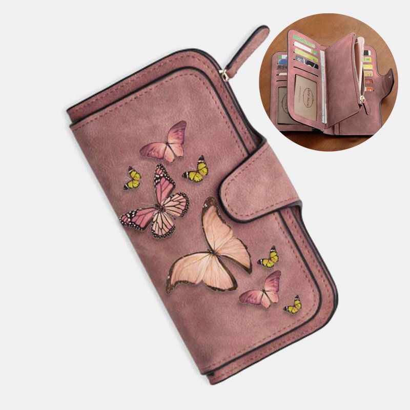 Dame Butterfly Fire Fold Pung Pung 14 Kortslot 5.5 Tommer Telefontaske