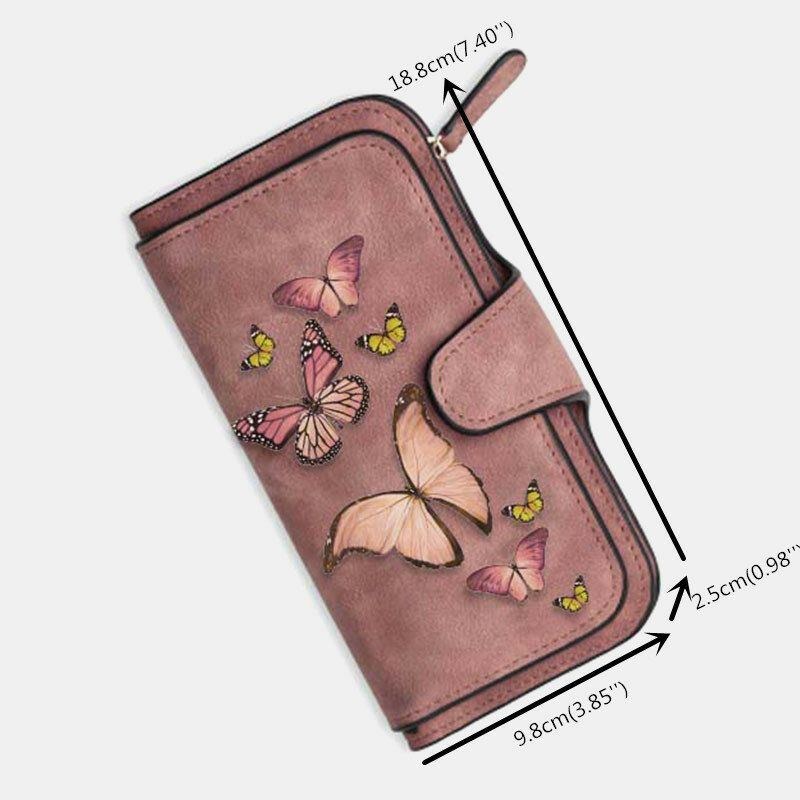 Dame Butterfly Fire Fold Pung Pung 14 Kortslot 5.5 Tommer Telefontaske