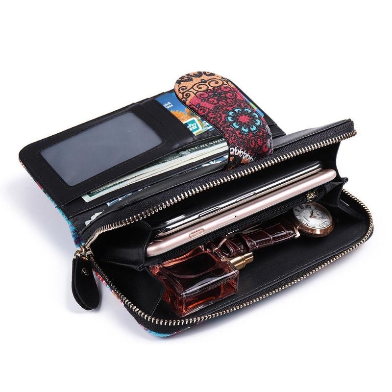 Dame Canvas Bohemian Long Wallet Muti-slot