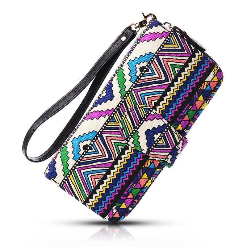 Dame Canvas Bohemian Long Wallet Muti-slot