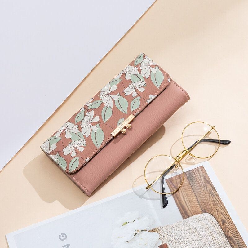 Dame Planter 9 Kortpladser Floral Trifold Pung Pung