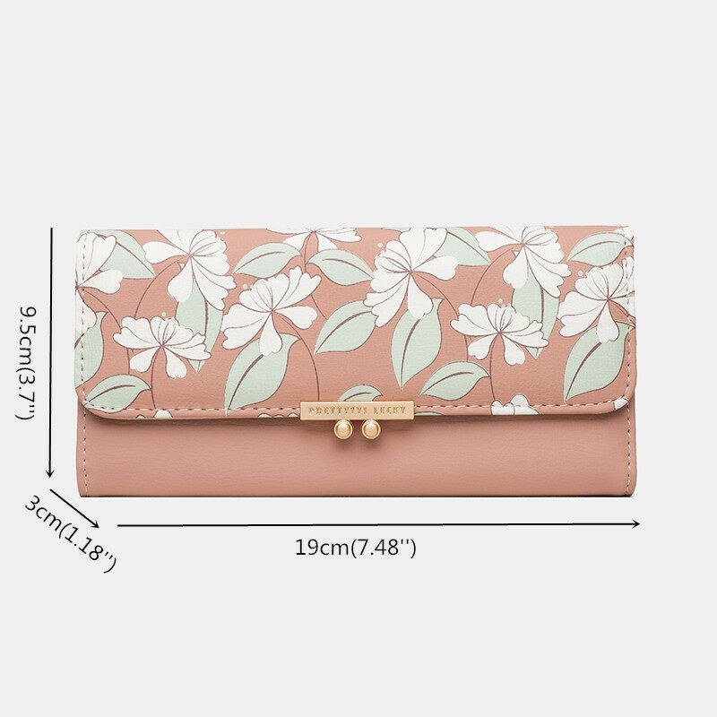 Dame Planter 9 Kortpladser Floral Trifold Pung Pung