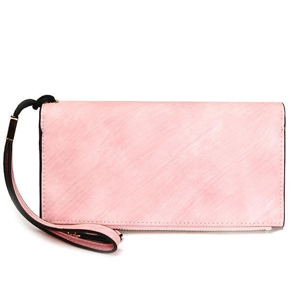 Dame Pu Læder Vintage Retro Funktionel Casual Clutch Kortholder Pung